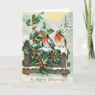 Tarjeta de felicitación Vintage Merry Christmas