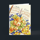 Tarjeta de felicitación Vintage Mother Birthday<br><div class="desc">Tarjeta de felicitación Retro / Vintage Mother.  Hermosas flores y un libro de música con una canción para la madre.  Madre Querida!  ¡Perfecto para el cumpleaños,  el Día de la Madre o para cualquier ocasión!</div>