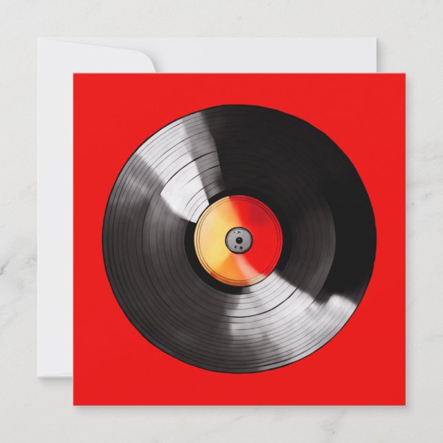 Tarjeta de felicitación Vinyl Record (Anverso)