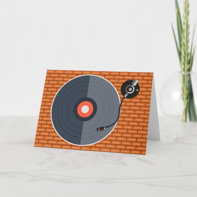 Tarjeta de felicitación Vinyl Record (Anverso)