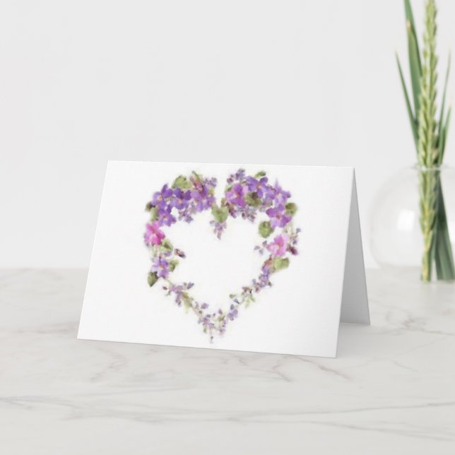 Tarjeta de felicitación Violet Heart (Anverso)