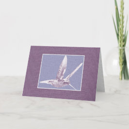 Tarjeta de felicitación Violet Hummingbird