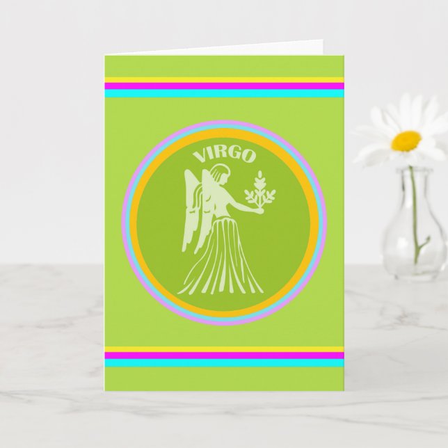 Tarjeta de felicitación Virgo (Planta pequeña)