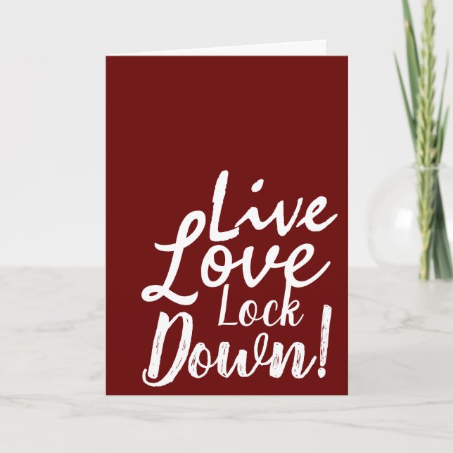 Tarjeta de felicitación ¡Vive Ama Encierro! (Anverso)