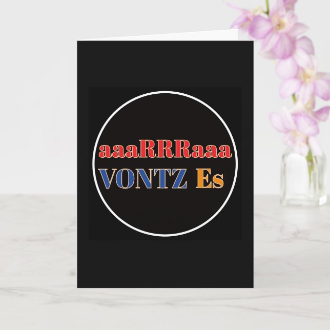 Tarjeta de felicitación Vontz Es (Orquídea)