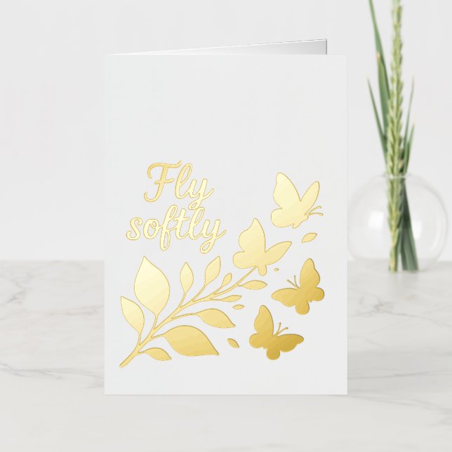 Tarjeta de felicitación Vuela suavemente (Anverso)