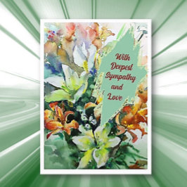 Tarjeta de felicitación Watercolor Beauty Sympathy