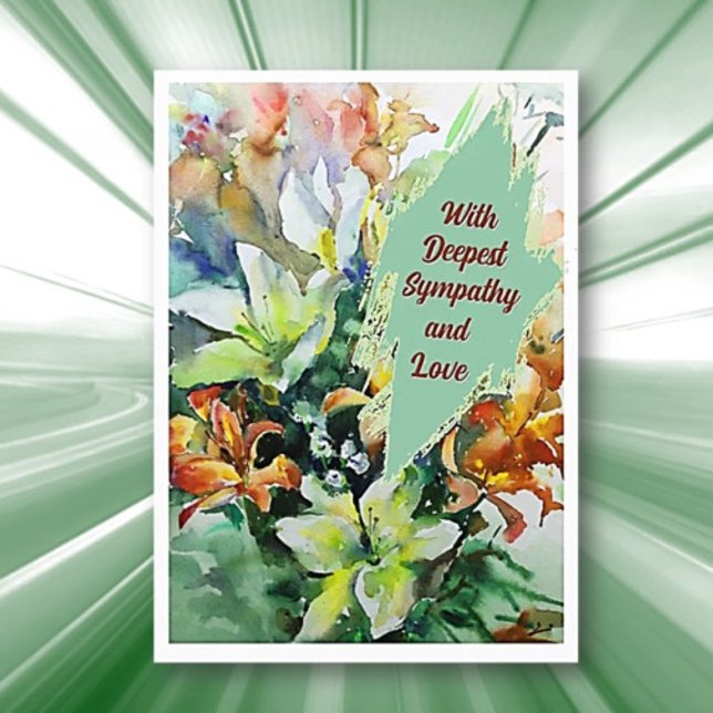 Tarjeta de felicitación Watercolor Beauty Sympathy (Subido por el creador)