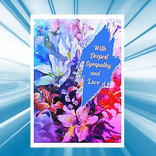 Tarjeta de felicitación Watercolor Beauty Sympathy