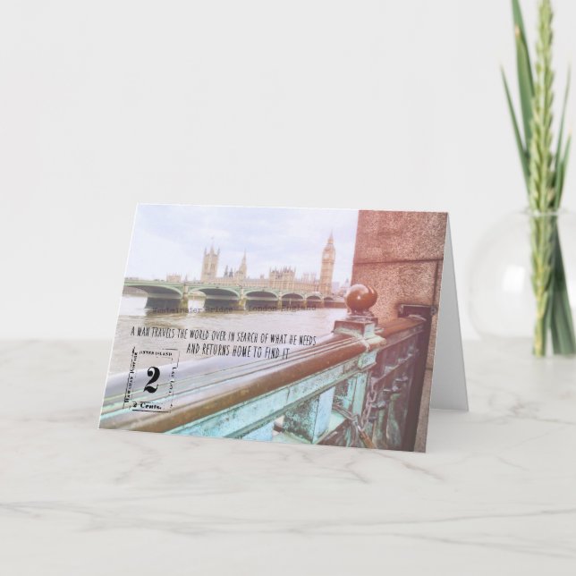 Tarjeta de felicitación WEST OF THAMES (Anverso)