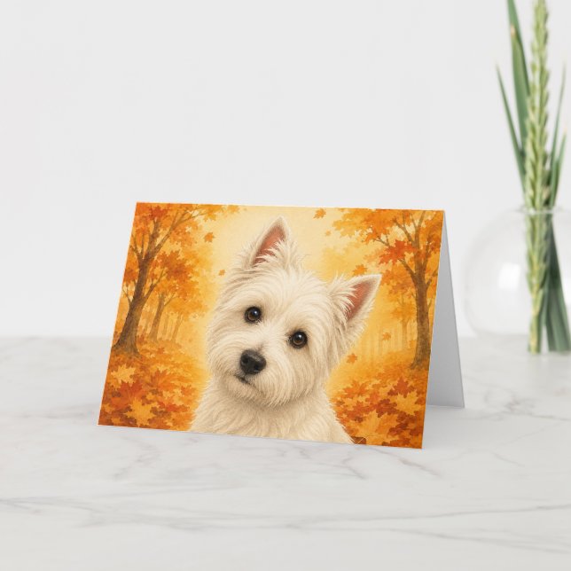 Tarjeta de Felicitación Westie (Anverso)