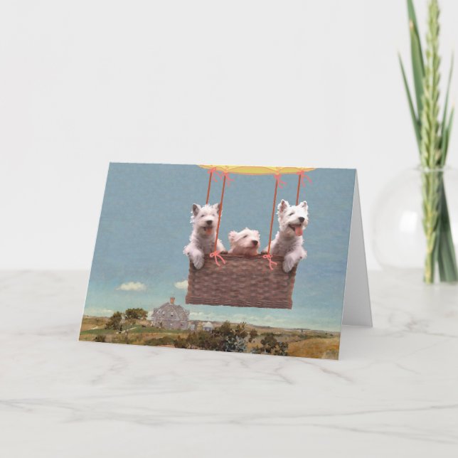 Tarjeta de felicitación Westie (Anverso)
