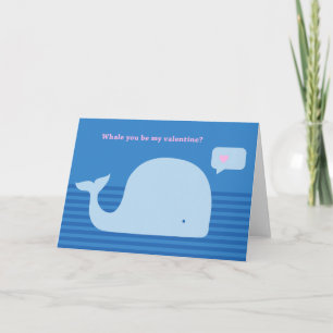 Tarjeta de felicitación "Whale you be my Valentine