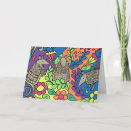 Tarjeta de felicitación Whimsical Armadillos