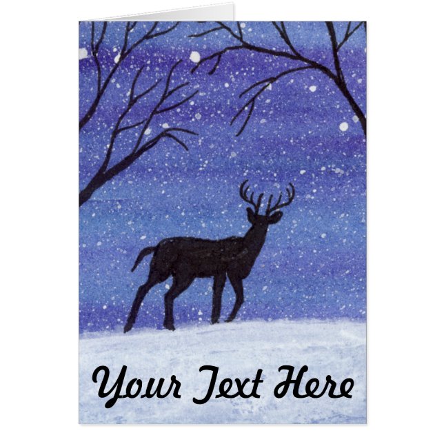 Tarjeta de felicitación White Tail Buck (Frente)