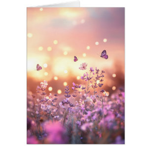 Tarjeta de felicitación Wildflower Blank - Nota de