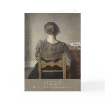 Tarjeta de felicitación Wilhelm Hammershøi Rest CC