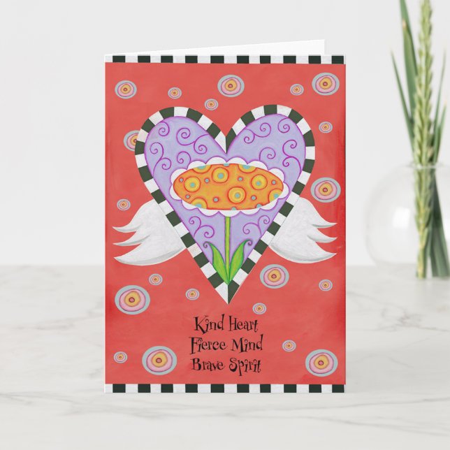Tarjeta de felicitación WingHeart (Red) (Anverso)