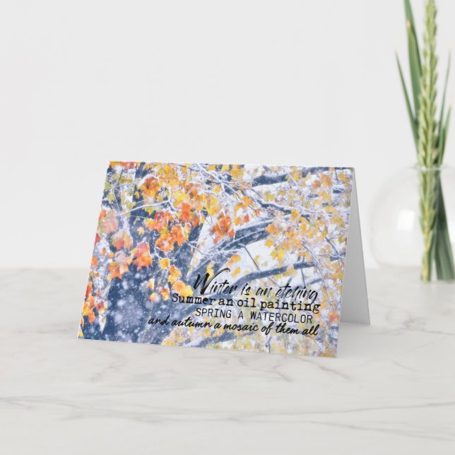 Tarjeta de felicitación WINTER IN AUTUMN (Anverso)