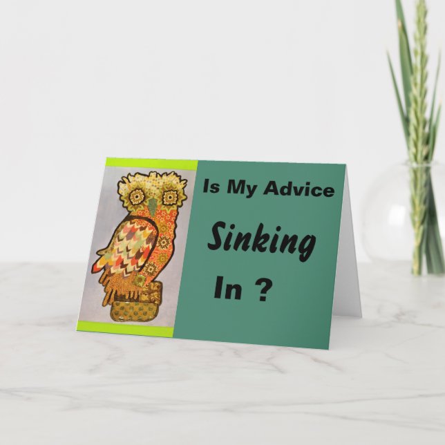 Tarjeta de felicitación Wise Owl (Anverso)