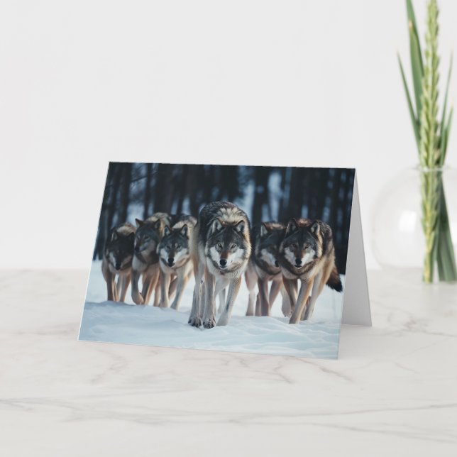 Tarjeta de felicitación Wolf Pack (Anverso)