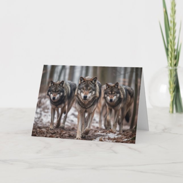 Tarjeta de felicitación Wolf Pack (Anverso)