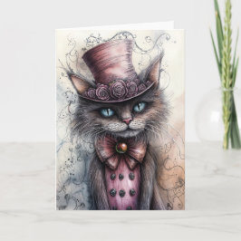 Tarjeta de felicitación Wonka Cat