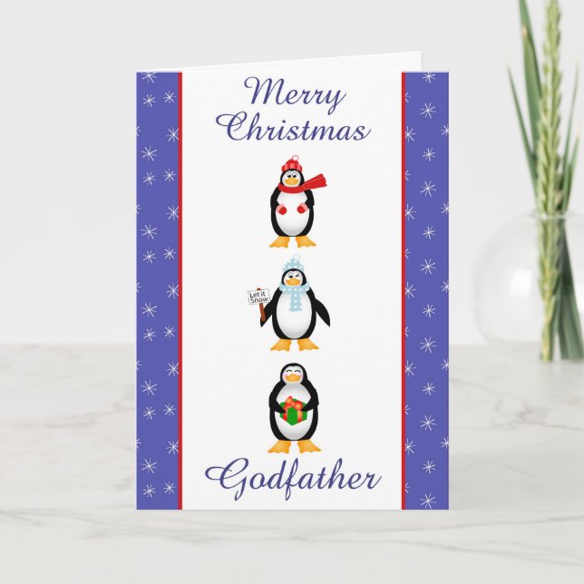 Tarjeta de felicitación Xmas Godfather (Anverso)