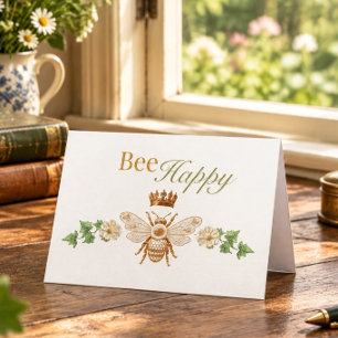 Tarjeta de Felicitación y Ánimo de la Reina Abeja