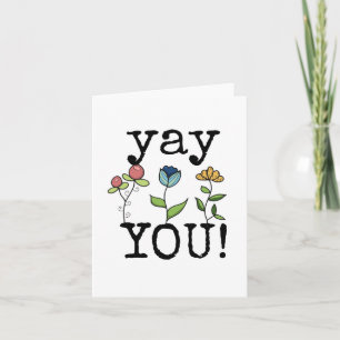Tarjeta de felicitación, ya sabes, tarjeta de flor