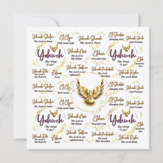 Tarjeta de felicitación Yahweh (Anverso)