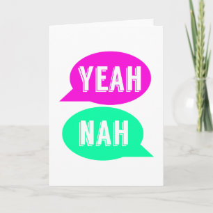 Tarjeta de felicitación Yeah Nah - Kiwi Humor