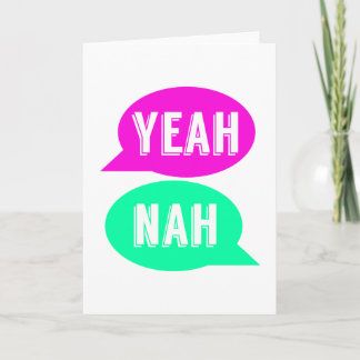 Tarjeta de felicitación Yeah Nah - Kiwi Humor