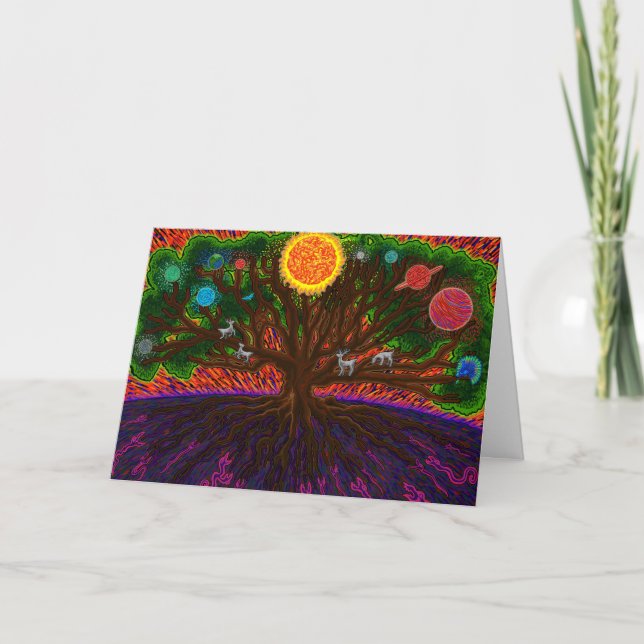 Tarjeta de felicitación Yggdrasil (Anverso)