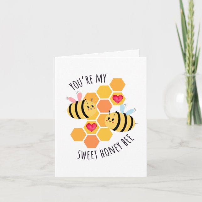 Tarjeta de felicitación You're My Sweet Honey Bee (Anverso)