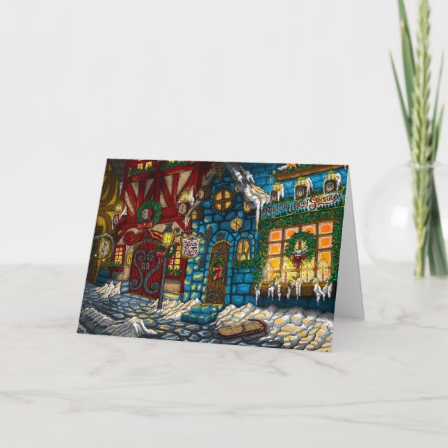 Tarjeta de felicitación Yule Cheer (Anverso)