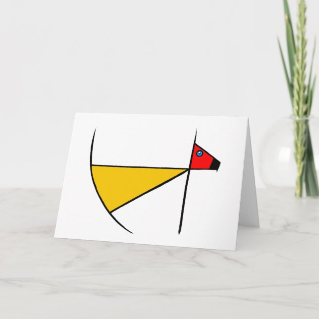 Tarjeta de felicitación Zen Dog (Anverso)