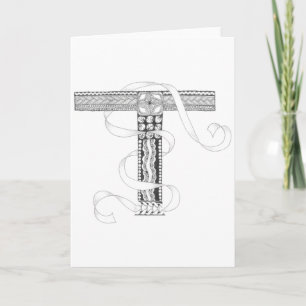 Tarjeta de felicitación - Zenletter "T "