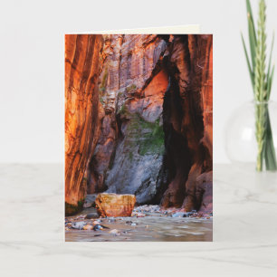Tarjeta de felicitación Zion Narrows Boulder Utah 