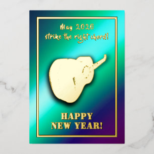 Tarjeta de felicitaciones 2026 para guitarra que a