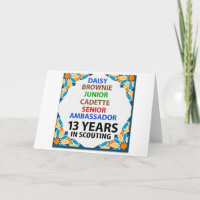 Tarjeta de felicitaciones a 13 años de descuento