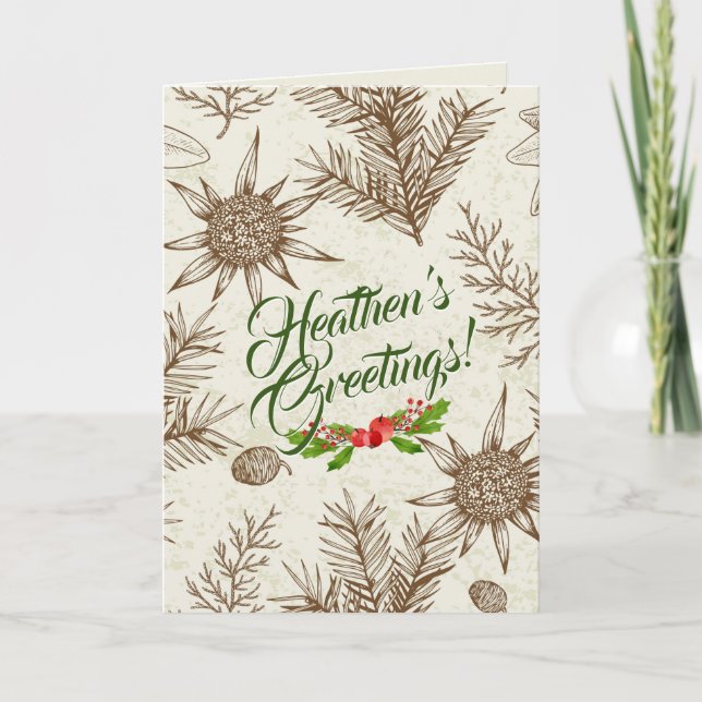 Tarjeta de felicitaciones a ateos Navidades de Hea (Anverso)