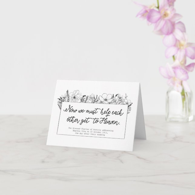 Tarjeta de felicitaciones a Bodas católicos (Orquídea)