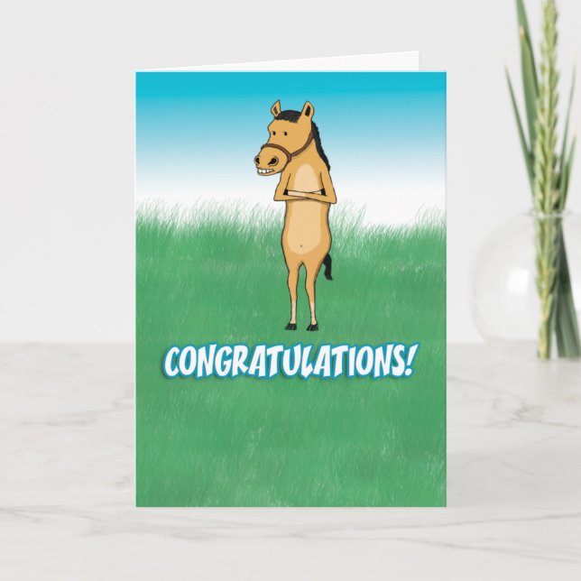 Tarjeta de felicitaciones a caballos destacados en (Anverso)