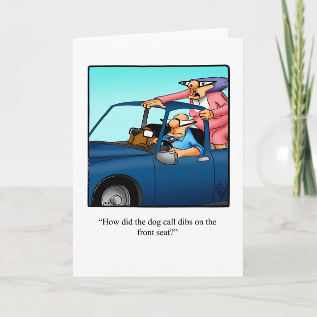 Tarjeta de felicitaciones a dueños de perros diver (Anverso)