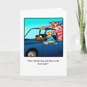 Tarjeta de felicitaciones a dueños de perros diver