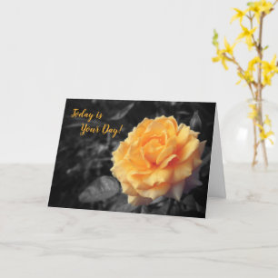 Tarjeta de felicitaciones a la Boda Rosa Amarilla