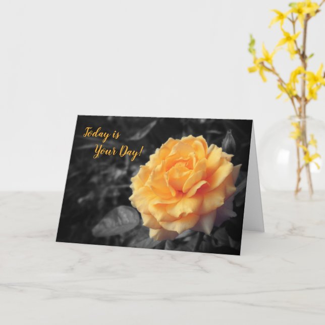 Tarjeta de felicitaciones a la Boda Rosa Amarilla (flor amarilla)