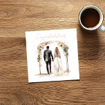 Tarjeta de felicitaciones a la novia y a Groom<br><div class="desc">Celebra la alegre ocasión con esta tarjeta de felicitaciones a la novia acuarela y al Ilustracion Boda Groom. Esta hermosa tarjeta cuenta con un impresionante ilustracion de color acuático de una novia y un novio, que capta la esencia del amor y la felicidad. Con sus colores vibrantes y detalles artísticos,...</div>