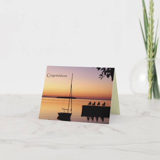 Tarjeta de felicitaciones a la silueta de sol (Anverso)